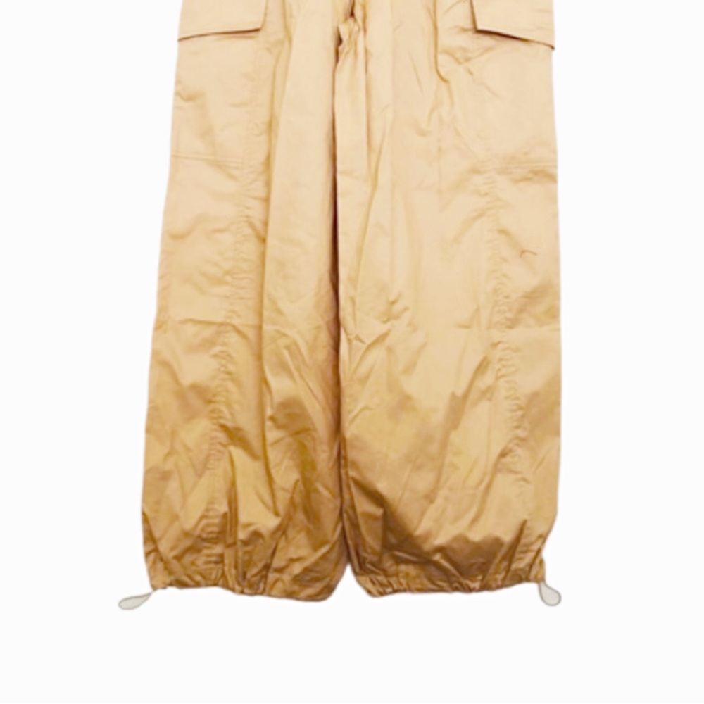 Zara‎ Utility Cotton Jumpsuit Cargo Snap Peach Size Small - Picture 7 of 11